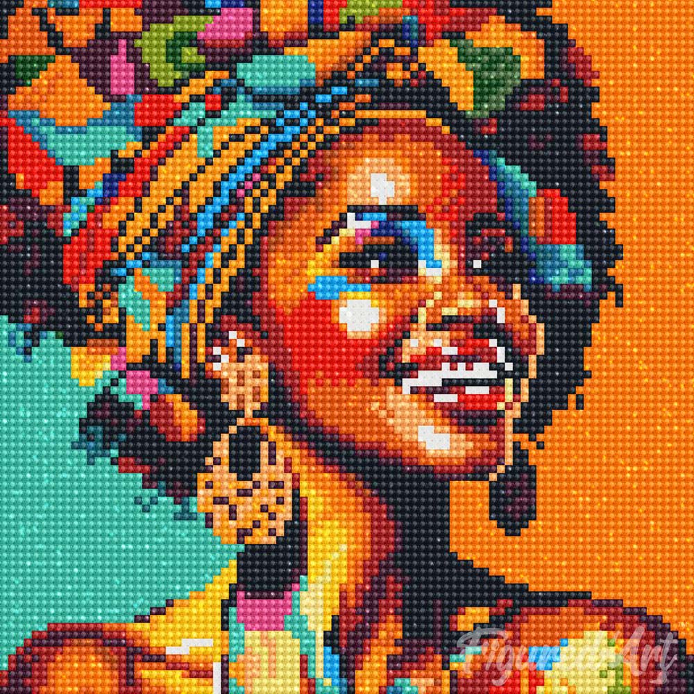 Figured'Art Mini Diamond Painting Art 5D kit completo 25x25cm Tela Arrotolata Interamente da Ricoprire di Diamonds Rotondi - Cane Pop Art Astratto - Pittura Diamante - Attività Creativa per Adulti Figured'Art Mini Diamond Painting Art 5D kit completo 25x25cm Tela Arrotolata Interamente da Ricoprire di Diamonds Rotondi - Cane Pop Art Astratto - Pittura Diamante - Attività Creativa per Adulti
