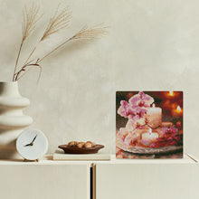 Cargar imagen en el visor de la galería, Mini Diamond Painting 25x25cm - Orquídeas y Velas