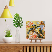Cargar imagen en el visor de la galería, Mini Diamond Painting 25x25cm - Pareja de Pájaros entre Flores