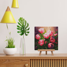 Cargar imagen en el visor de la galería, Mini Diamond Painting 25x25cm - Bonitos Tulipanes Rosados