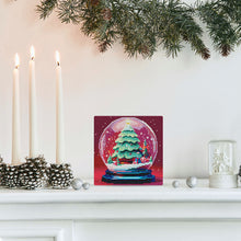 Cargar imagen en el visor de la galería, Mini Diamond Painting 25x25cm - Árbol de Navidad en Bola de Nieve