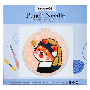 Punch Needle Niña con Perla