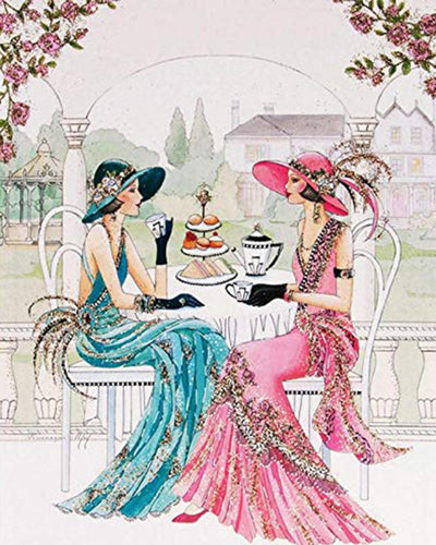 Diamond Painting - Mujeres alrededor del té