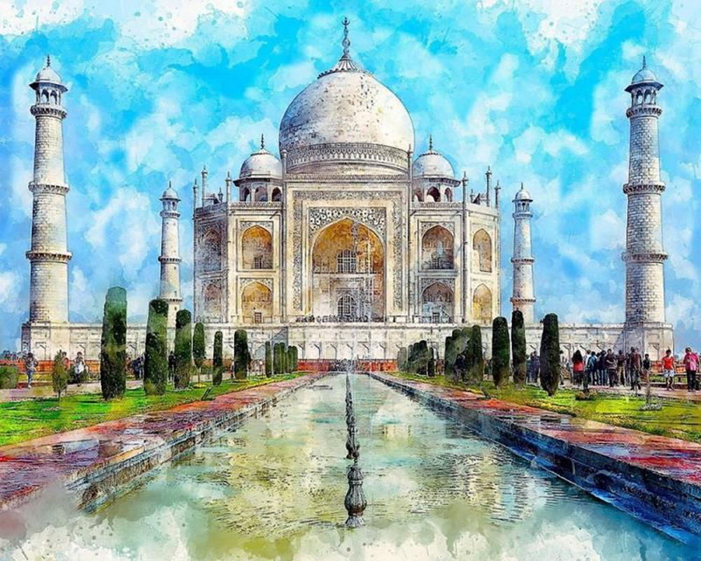 Diamond Painting - Taj Mahal en colores