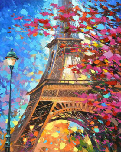 Diamond Painting - Torre Eiffel romántica