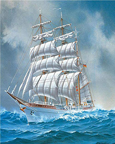 Diamond Painting - Gran velero en el mar