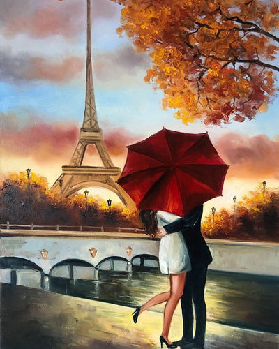 Diamond Painting - Pareja romántica en París