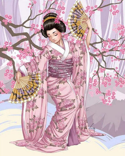 Diamond Painting - Mujer japonesa