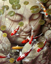 Cargar imagen en el visor de la galería, Diamond Painting - Buda y carpas Koi