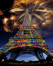 Cargar imagen en el visor de la galería, Diamond Painting - Fuegos Artificiales y Torre Eiffel