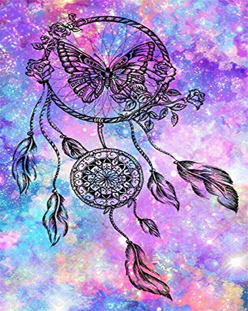 Diamond Painting - Atrapasueños con mariposa – Figured'Art