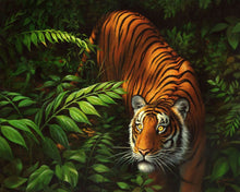 Cargar imagen en el visor de la galería, Pintar Por Números - Tigre en los helechos - Figuredart - Fácil Animales Tigres Novedades