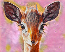 Cargar imagen en el visor de la galería, Punto de Cruz Diamante - Diamond Painting - Lindo ciervo 40x50cm con bastidor montado
