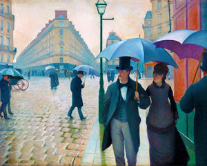 Punto de Cruz - Calle de Paris, día lluvioso - Gustave Caillebotte