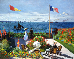 Diamond Painting - La terraza en Sainte -adresse - Monet 40x50cm con bastidor montado