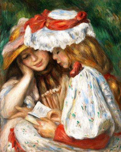 Punto de Cruz Diamante - Dos chicas leyendo - Pierre-Auguste Renoir