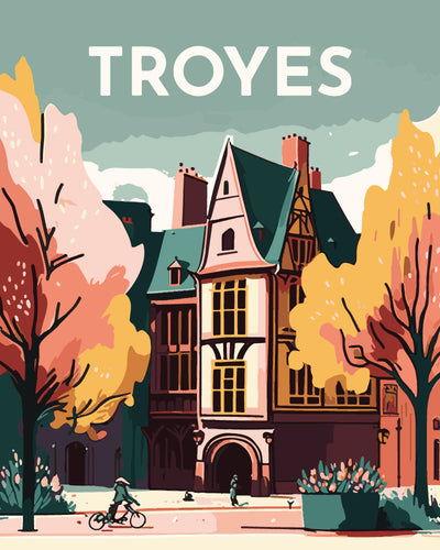 Póster de viaje Troyes