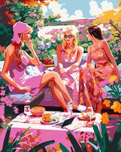 Cargar imagen en el visor de la galería, Pintar por numeros Figured&#39;Art - Chicas Chismosas en el Jardín