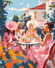 Cargar imagen en el visor de la galería, Pintar por numeros Figured&#39;Art - Fiesta de las Divas en el Jardín Rosa