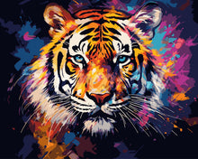 Cargar imagen en el visor de la galería, Pintar por numeros Figured&#39;Art - Tigre Abstracto Colorido