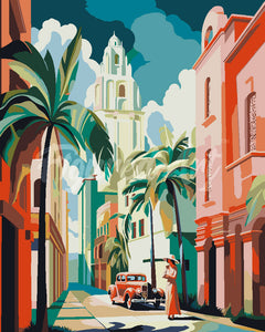 Pintar por numeros Figured'Art - Cuba Art Deco
