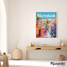 Cargar imagen en el visor de la galería, Póster de Viaje Marrakech Marruecos