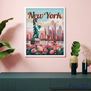 Póster de Viaje Nueva York en Flor