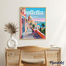 Cargar imagen en el visor de la galería, Póster de Viaje La Valeta Malta
