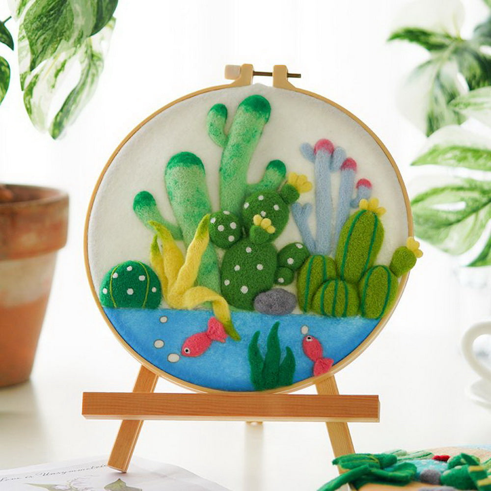 Kit de needle felting - Plantas y peces