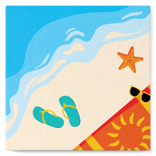 Cargar imagen en el visor de la galería, Mini Pintar por Números 20x20cm con bastidor En la playa