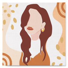 Cargar imagen en el visor de la galería, Mini Pintar por Números 20x20cm con bastidor Mujer pensativa