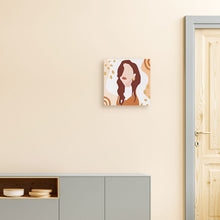 Cargar imagen en el visor de la galería, Mini Pintura por Números 20x20cm con bastidor Mujer pensativa