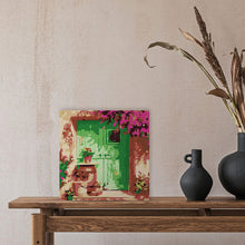 Cargar imagen en el visor de la galería, Mini Pintura por Números 20x20cm con bastidor Entrada floral