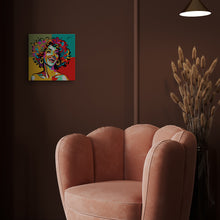 Cargar imagen en el visor de la galería, Mini Pintura por Números 20x20cm con bastidor Latina Vibrante Pop Art