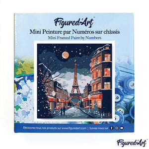 Mini Pintura por Números 20x20cm con bastidor Navidad en París