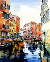 Cargar imagen en el visor de la galería, Pintar por números Acuarela de Venecia Figured&#39;Art Intermedio Novedades Ciudades Paisajes