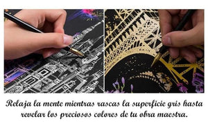 Arte Para Rascar - Arte Para Rascar - Panorama de La Torre Eiffel - Figuredart