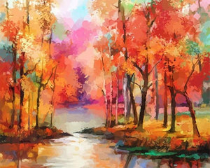 Pintar por números - Colores de otoño