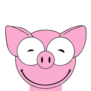 Pintar por números niños - Cerdo sonrie