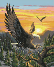 Cargar imagen en el visor de la galería, Pintar Por Números - Águila En La Salida De Sol - Figuredart - Animales Paisajes