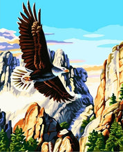 Cargar imagen en el visor de la galería, Pintar Por Números - Águilas De La Montaña - Figuredart - Animales Montañas Paisajes