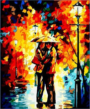 Cargar imagen en el visor de la galería, Pintar Por Números - Amantes Con Paraguas Abstracto - Figuredart - Romanticismo