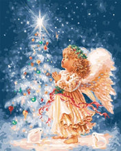 Cargar imagen en el visor de la galería, Pintar Por Números - Angel Añadiendo Estrella - Figuredart - Navidad Religión