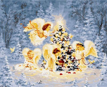 Cargar imagen en el visor de la galería, Pintar Por Números - Árbol De Navidad Con Los Ángeles - Figuredart - Navidad Árboles