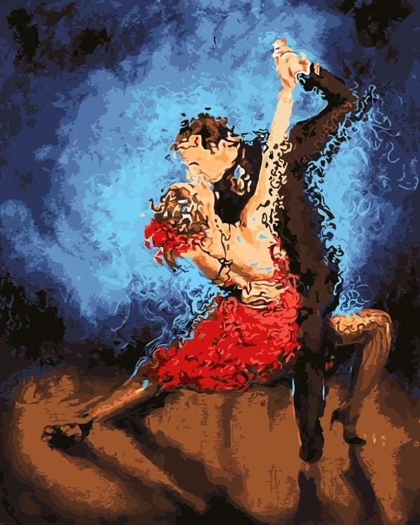 Pintar Por Números - Baile Elegante - Figuredart - Baile Romanticismo