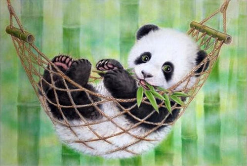 Pintar Por Números - Balanceo Del Panda - Figuredart - Animales Pandas