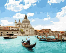 Cargar imagen en el visor de la galería, Pintar Por Números - Belleza En El Canal - Figuredart - Barcos Romanticismo