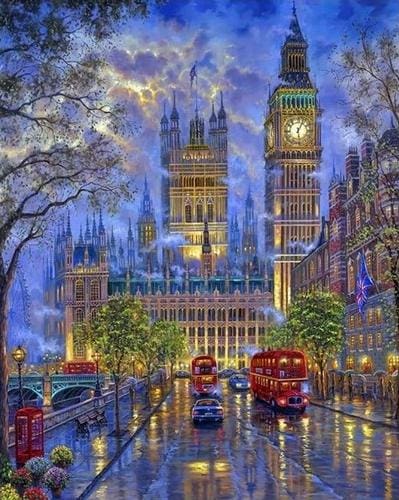 Pintar Por Números - Big Ben De Londres - Figuredart - Ciudades