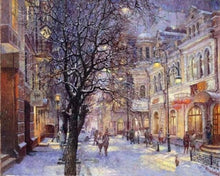 Cargar imagen en el visor de la galería, Pintar Por Números - Calle Con Nieve - Figuredart - Ciudades