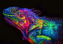 Cargar imagen en el visor de la galería, Pintar Por Números - Camaleón Colorido - Figuredart - Animales Pop Art